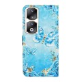For Honor 90 Pro Oil Embossed 3D Drawing Leather Phone Case(Blue Butterflies)