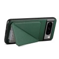For Google Pixel 6 Pro Denior Calf Texture Holder Electroplating Phone Case(Green)