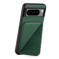 For Google Pixel 6a Denior Calf Texture Holder Electroplating Phone Case(Green)