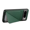 For Google Pixel 6a Denior Calf Texture Holder Electroplating Phone Case(Green)