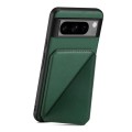 For Google Pixel 7 Denior Calf Texture Holder Electroplating Phone Case(Green)