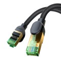 Baseus PCWL-A107 High Speed CAT8 40Gigabit Ethernet Braided Cable, Length:1m(Black)