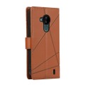 For Nokia C30 PU Genuine Leather Texture Embossed Line Phone Case(Brown)