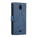 For Nokia C100 PU Genuine Leather Texture Embossed Line Phone Case(Blue)