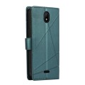 For Nokia C100 PU Genuine Leather Texture Embossed Line Phone Case(Green)