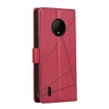 For Nokia C200 PU Genuine Leather Texture Embossed Line Phone Case(Red)