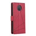 For Nokia G10 PU Genuine Leather Texture Embossed Line Phone Case(Red)
