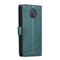 For Nokia G10 PU Genuine Leather Texture Embossed Line Phone Case(Green)