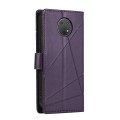 For Nokia G10 PU Genuine Leather Texture Embossed Line Phone Case(Purple)