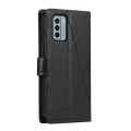 For Nokia G22 PU Genuine Leather Texture Embossed Line Phone Case(Black)