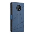 For Nokia G50 PU Genuine Leather Texture Embossed Line Phone Case(Blue)