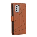For Nokia G60 PU Genuine Leather Texture Embossed Line Phone Case(Brown)