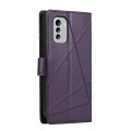 For Nokia G60 PU Genuine Leather Texture Embossed Line Phone Case(Purple)