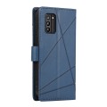 For Nokia G100 PU Genuine Leather Texture Embossed Line Phone Case(Blue)