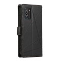 For Nokia G100 PU Genuine Leather Texture Embossed Line Phone Case(Black)