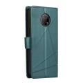 For Nokia G300 PU Genuine Leather Texture Embossed Line Phone Case(Green)