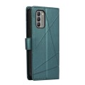 For Nokia G400 PU Genuine Leather Texture Embossed Line Phone Case(Green)