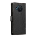 For Nokia X20 PU Genuine Leather Texture Embossed Line Phone Case(Black)