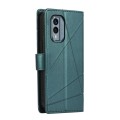 For Nokia X30 PU Genuine Leather Texture Embossed Line Phone Case(Green)