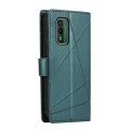For Nokia XR21 PU Genuine Leather Texture Embossed Line Phone Case(Green)