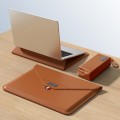For 13/14 inch Envelope Holder Laptop Sleeve Bag with Accessories Bag(Brown)