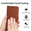 For Huawei P60 / P60 Pro Rhombic Grid Texture Leather Phone Case(Brown)