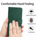 For Honor X9b Rhombic Grid Texture Leather Phone Case(Green)