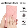 For Honor X9a / Magic5 Lite 5G Rhombic Grid Texture Leather Phone Case(Pink)