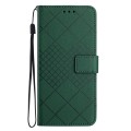 For Honor X5 4G Rhombic Grid Texture Leather Phone Case(Green)