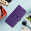 For Honor 200 Lite Rhombic Grid Texture Leather Phone Case(Purple)