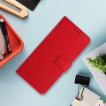 For TCL 50 SE/40 NxtPaper 4G Rhombic Grid Texture Leather Phone Case(Red)