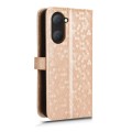 For vivo Y03 4G Honeycomb Dot Texture Leather Phone Case(Gold)