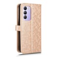 For vivo Y200E Global Honeycomb Dot Texture Leather Phone Case(Gold)