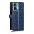 For Oukitel C35 Honeycomb Dot Texture Leather Phone Case(Blue)