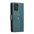 For Motorola Moto G Power 2023 PU Genuine Leather Texture Embossed Line Phone Case(Green)