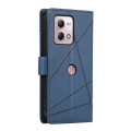 For Motorola Moto G Stylus 4G 2023 PU Genuine Leather Texture Embossed Line Phone Case(Blue)