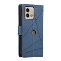 For Motorola Moto G Stylus 5G 2023 PU Genuine Leather Texture Embossed Line Phone Case(Blue)