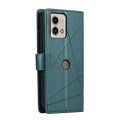 For Motorola Moto G Stylus 5G 2023 PU Genuine Leather Texture Embossed Line Phone Case(Green)