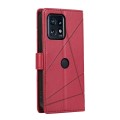 For Motorola Edge+ 2023 PU Genuine Leather Texture Embossed Line Phone Case(Red)