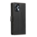 For Motorola Moto G24 PU Genuine Leather Texture Embossed Line Phone Case(Black)