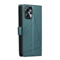 For Motorola Moto G24 PU Genuine Leather Texture Embossed Line Phone Case(Green)