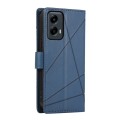 For Motorola Moto G Stylus 5G 2024 PU Genuine Leather Texture Embossed Line Phone Case(Blue)