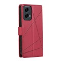 For Motorola Moto G Stylus 5G 2024 PU Genuine Leather Texture Embossed Line Phone Case(Red)