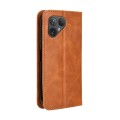 For Fairphone 5 Magnetic Buckle Retro Texture Leather Phone Case(Brown)