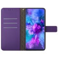 For Realme C65 4G Rhombic Grid Texture Leather Phone Case(Purple)