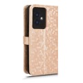 For Honor 100 5G Honeycomb Dot Texture Leather Phone Case(Gold)