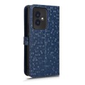 For Honor 100 5G Honeycomb Dot Texture Leather Phone Case(Blue)