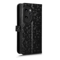 For Honor 100 Pro 5G Honeycomb Dot Texture Leather Phone Case(Black)