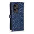 For Honor 100 Pro 5G Honeycomb Dot Texture Leather Phone Case(Blue)
