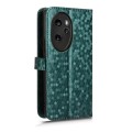 For Honor 100 Pro 5G Honeycomb Dot Texture Leather Phone Case(Green)